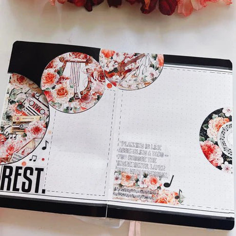 Sticker Pet Tape - Pre - cut - Rose Sonata - 60 mm - 7 - Washi Tape Shop - Tidformera