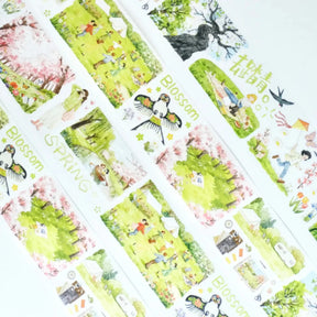 Sticker Pet Tape - Pre - cut - Sakura Voyage - 70 mm - 1 - Washi Tape Shop - Tidformera