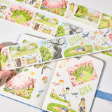 Sticker Pet Tape - Pre - cut - Sakura Voyage - 70 mm - 7 - Washi Tape Shop - Tidformera