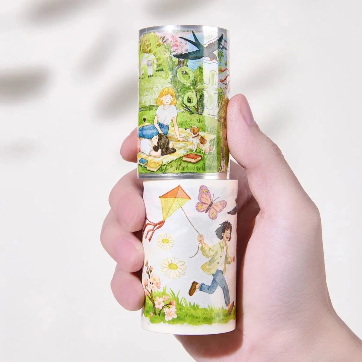 Sticker Pet Tape - Pre - cut - Sakura Voyage - 70 mm - 6 - Washi Tape Shop - Tidformera