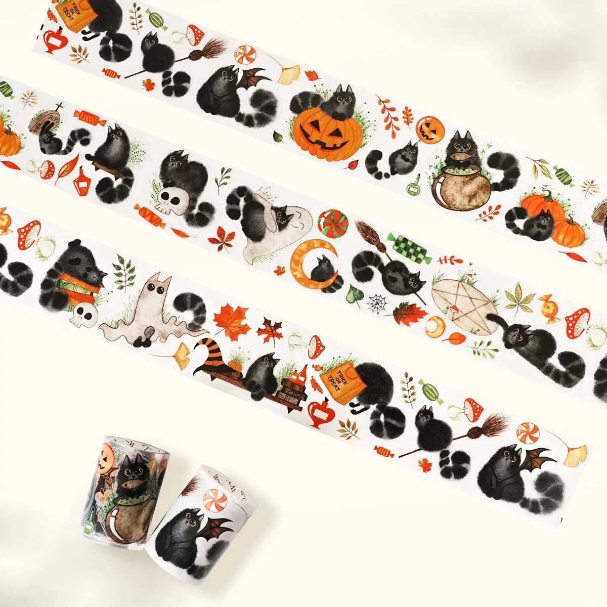 Sticker Pet Tape - Pre-cut - Shadow Paws - 60 mm - 1 - Washi Tape Shop - Tidformera