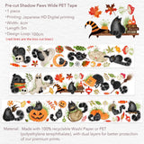 Sticker Pet Tape - Pre-cut - Shadow Paws - 60 mm - 5 - Washi Tape Shop - Tidformera