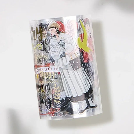 Sticker Pet Tape - Pre - cut - Silent Silhouette - 70 mm - 2 - Washi Tape Shop - Tidformera