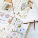 Sticker Pet Tape - Pre - cut - Spring Café - 70 mm - 2 - Washi Tape Shop - Tidformera