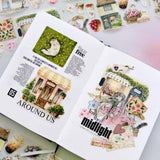 Sticker Pet Tape - Pre - cut - Summer Café - 70 mm - 6 - Washi Tape Shop - Tidformera