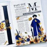 Sticker Pet Tape - Pre - cut - Sunflower & Navy - 60 mm - 3 - Washi Tape Shop - Tidformera