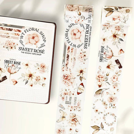 Sticker Pet Tape - Pre - cut - Sweet Rosé - 70 mm - 5 - Washi Tape Shop - Tidformera