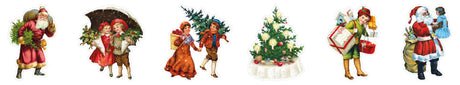 Sticker Pet Tape - Pre - cut - Vintage Christmas - Celebration 60 mm - 2 - Studio Light - Tidformera