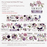 Sticker Pet Tape - Pre - cut - Violet Veil - 65 mm - 10 - Washi Tape Shop - Tidformera