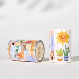 Sticker Pet Tape - Pre - cut - Yoga Ode - 65 mm - 6 - Washi Tape Shop - Tidformera