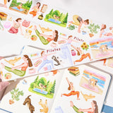 Sticker Pet Tape - Pre - cut - Yoga Sonnet - 65 mm - 5 - Washi Tape Shop - Tidformera