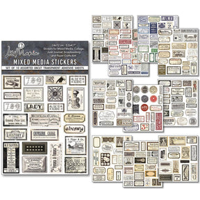 Vintage Scrips sticker set med 10 ark från Ciao Bella - Tidformera