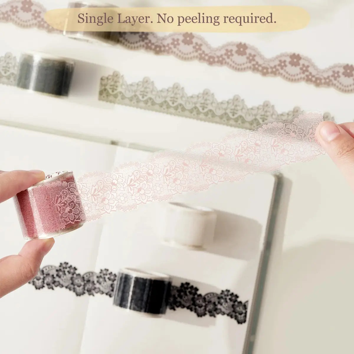 Pet Tape - Baroque Lace - 5 - pack - 3 - Washi Tape Shop - Tidformera