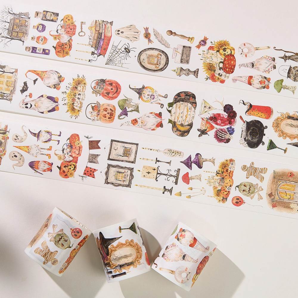 Sticker Set Washi Tape - Luminous Haunt - 3-pack - 1 - Washi Tape Shop - Tidformera