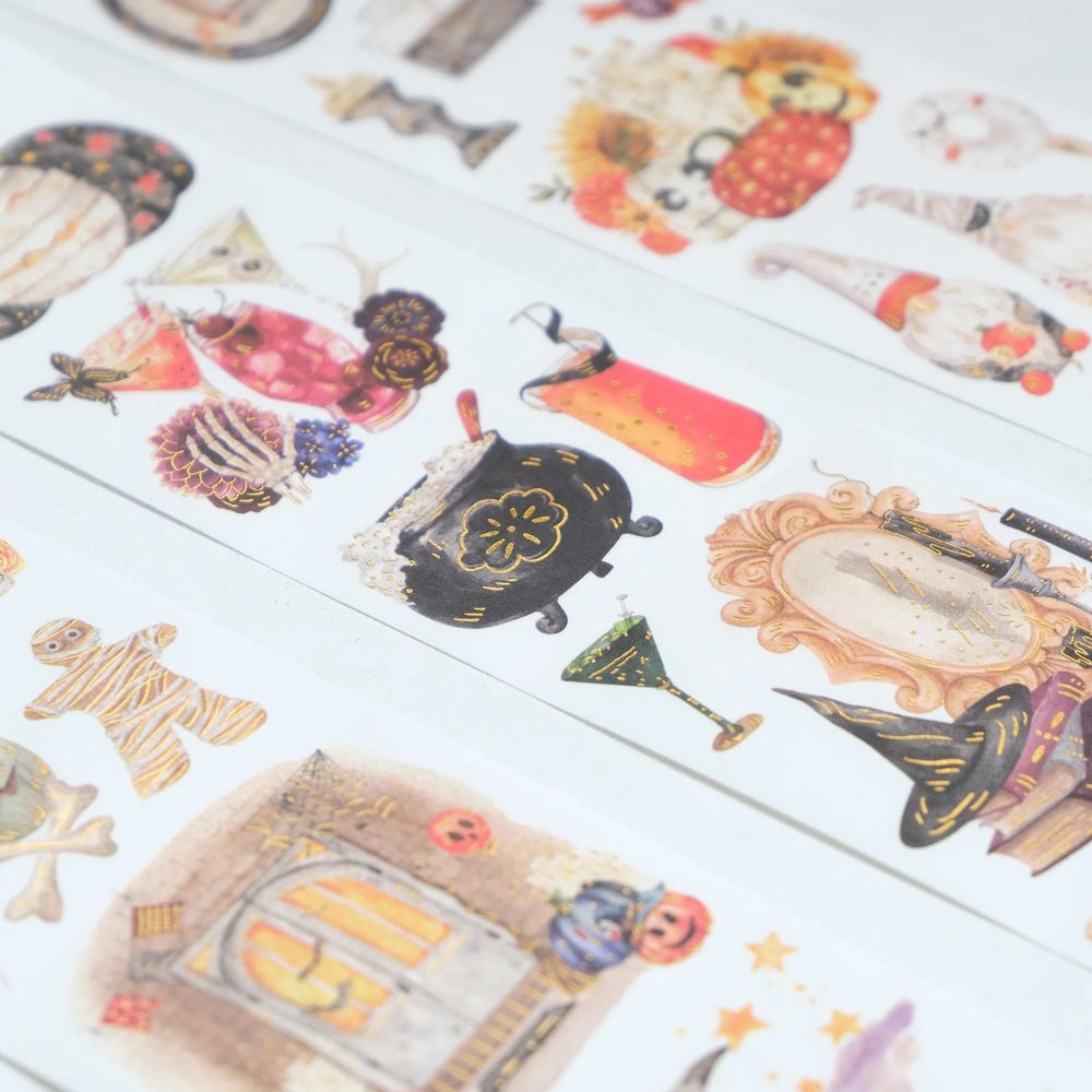 Sticker Set Washi Tape - Luminous Haunt - 3-pack - 8 - Washi Tape Shop - Tidformera