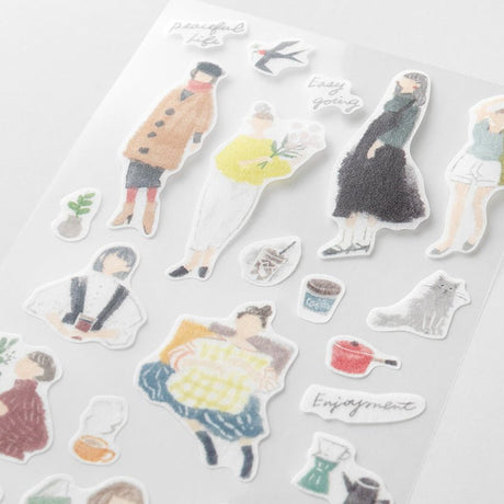 Sticker Two Sheets - Fashion - 3 - Midori - Tidformera