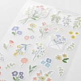 Sticker Two Sheets - Flower - 3 - Midori - Tidformera
