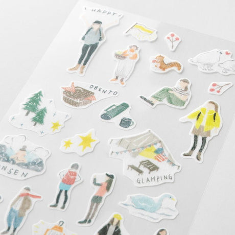 Sticker Two Sheets - Going out - 3 - Midori - Tidformera