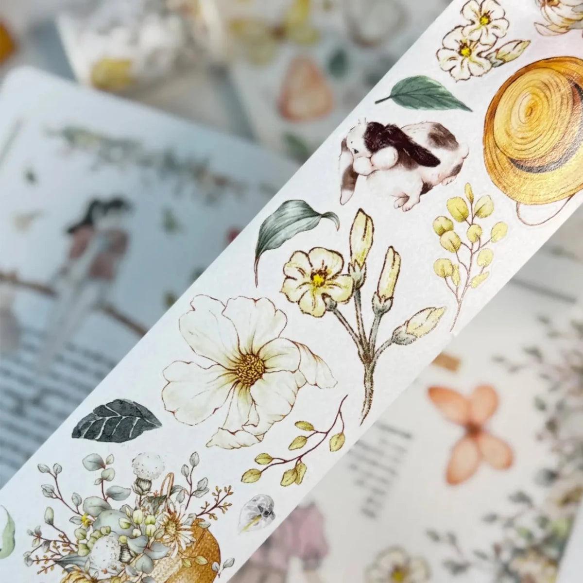 Sticker Washi Tape - Pre - cut - Clover Haze - 60 mm - 6 - Washi Tape Shop - Tidformera