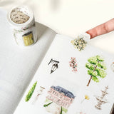 Sticker Washi Tape - Pre - cut - French Courtyard - 70 mm - 3 - Washi Tape Shop - Tidformera