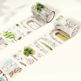 Sticker Washi Tape - Pre - cut - French Courtyard - 70 mm - 6 - Washi Tape Shop - Tidformera
