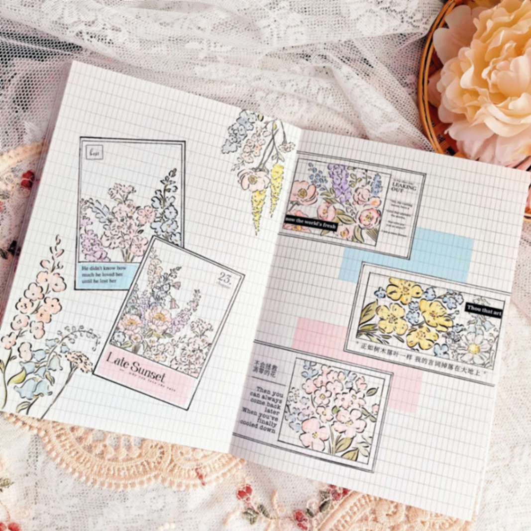 Sticker Washi Tape - Pre - cut - Garden Sprout - 65 mm - 4 - Washi Tape Shop - Tidformera