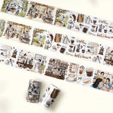 Sticker Washi Tape - Pre - cut - Life of Coffee - 70 mm - 4 - Washi Tape Shop - Tidformera
