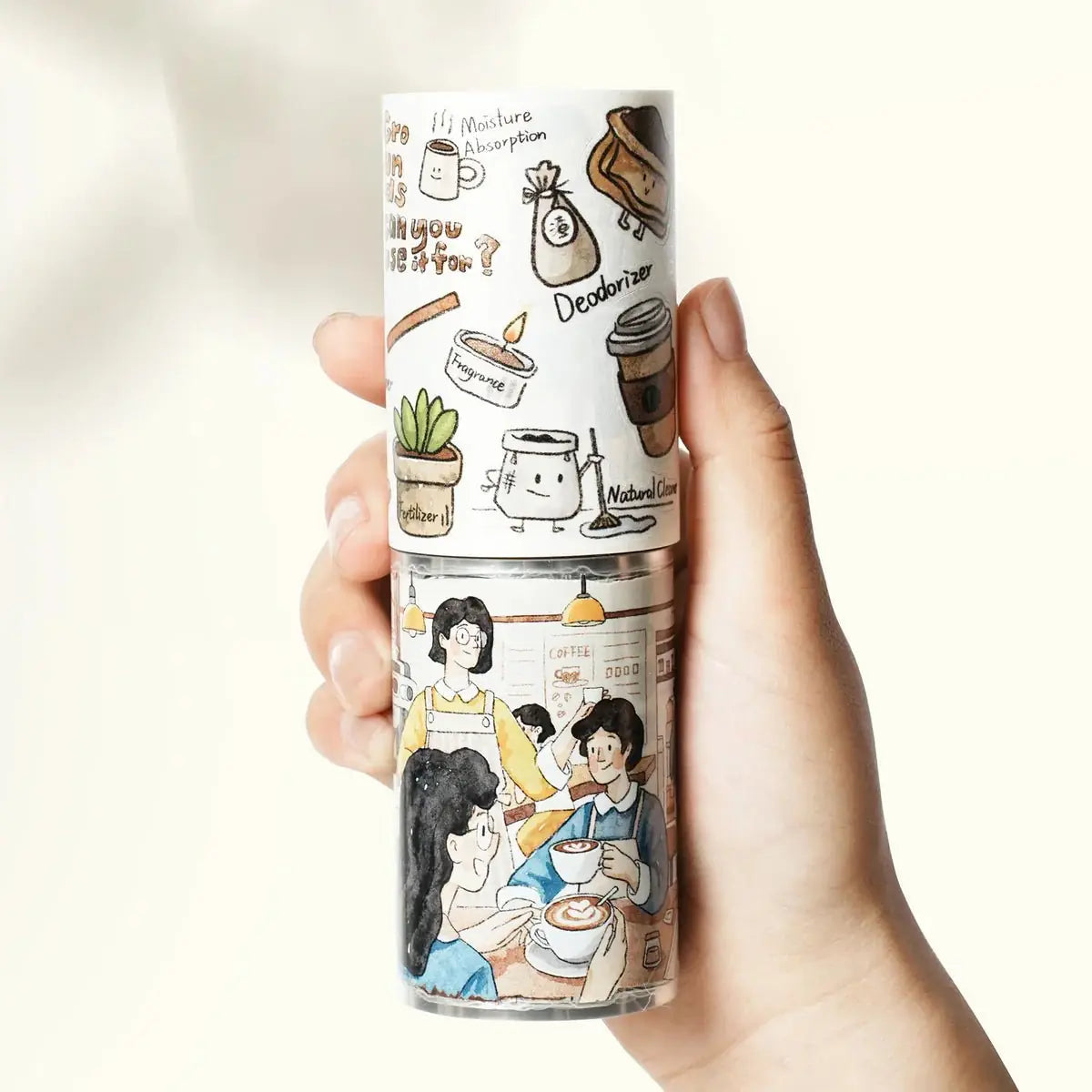 Sticker Washi Tape - Pre - cut - Life of Coffee - 70 mm - 8 - Washi Tape Shop - Tidformera