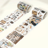 Sticker Washi Tape - Pre - cut - Life of Coffee - 70 mm - 6 - Washi Tape Shop - Tidformera