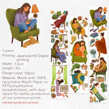 Sticker Washi Tape - Pre - cut - Nostalgic Moments - 72 mm - 10 - Washi Tape Shop - Tidformera