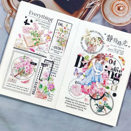 Sticker Washi Tape - Pre - cut - Petal Post - 60 mm - 4 - Washi Tape Shop - Tidformera