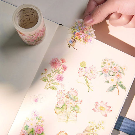 Sticker Washi Tape - Pre - cut - Petal Post - 60 mm - 2 - Washi Tape Shop - Tidformera