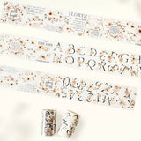 Sticker Washi Tape - Pre - cut - Rosé Scripts - 70 mm - 6 - Washi Tape Shop - Tidformera