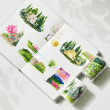 Sticker Washi Tape - Pre - cut - Spring Awakening - 60 mm - 4 - Washi Tape Shop - Tidformera