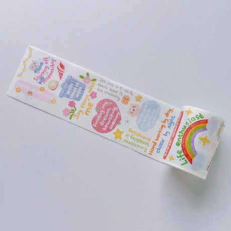 Sticker Washi Tape - Pre-cut - The Confident Mind - 60 mm - 4 - Washi Tape Shop - Tidformera