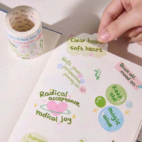Sticker Washi Tape - Pre-cut - The Peaceful Mind - 60 mm - 2 - Washi Tape Shop - Tidformera