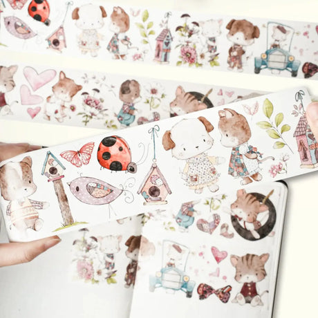 Sticker Washi Tape - Pre - cut - Whisker Connection - 60 mm - 1 - Washi Tape Shop - Tidformera