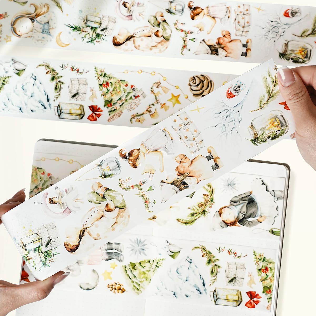 Sticker Washi Tape - Pre - cut - Winter Dreamscape - 70 mm - 1 - Washi Tape Shop - Tidformera