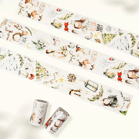 Sticker Washi Tape - Pre - cut - Winter Dreamscape - 70 mm - 3 - Washi Tape Shop - Tidformera