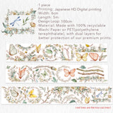 Sticker Washi Tape - Pre - cut - Zephyr Bloom - 60 mm - 5 - Washi Tape Shop - Tidformera