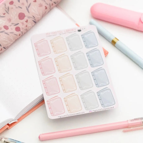 Stickers - A6 - My pastel library - 3 - My Sweet Paper Card - Tidformera