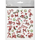 Stickers Creotime Jul - Santa Claus and candy stick - 2 - Creotime - Tidformera