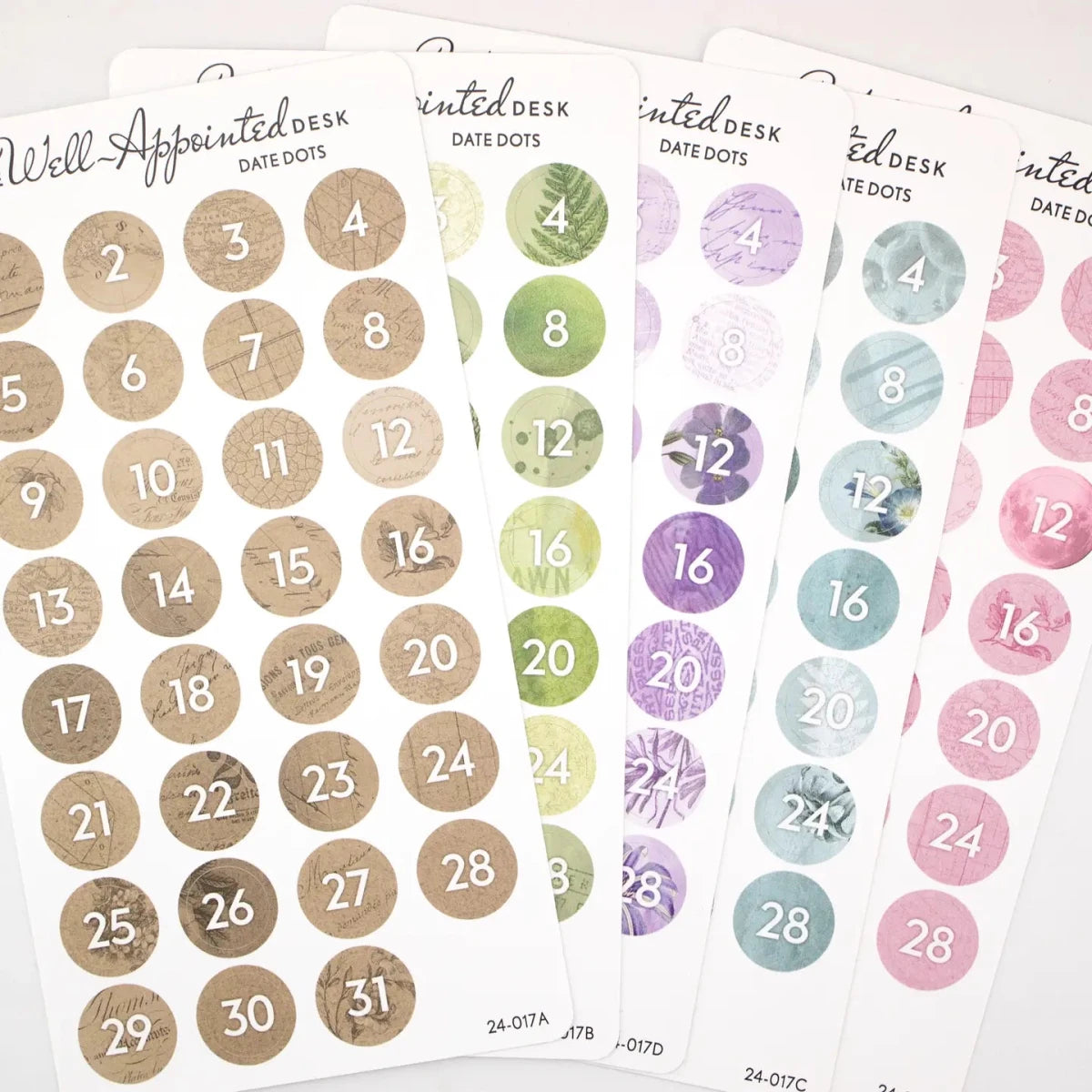 Stickers - Date Dots - Pink - 2 - The Well-Appointed Desk - Tidformera