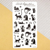 Stickers - Everyday Is Caturday - Black - 2 - The Well-Appointed Desk - Tidformera
