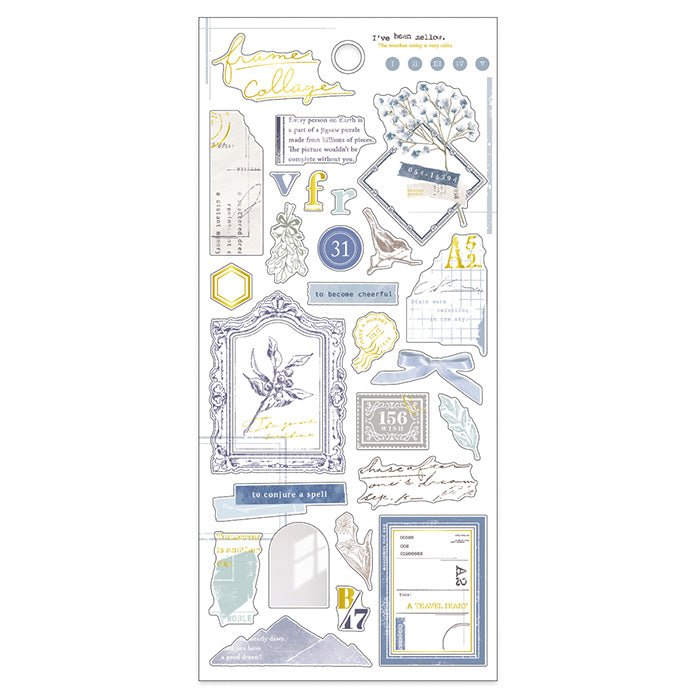 Stickers Frame collage - Blue - 1 - Mind Wave - Tidformera