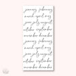 Stickers Kalender - Monthly - Large Script - 1 - Hello Petite Paper - Tidformera