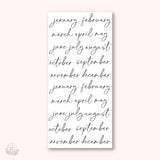 Stickers Kalender - Monthly - Large Script - 1 - Hello Petite Paper - Tidformera
