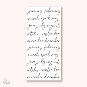 Stickers Kalender - Monthly - Large Script - 1 - Hello Petite Paper - Tidformera