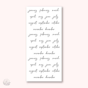 Stickers Kalender - Monthly - Small Script - 1 - Hello Petite Paper - Tidformera