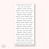 Stickers Kalender - Monthly - Small Typewriter - 1 - Hello Petite Paper - Tidformera